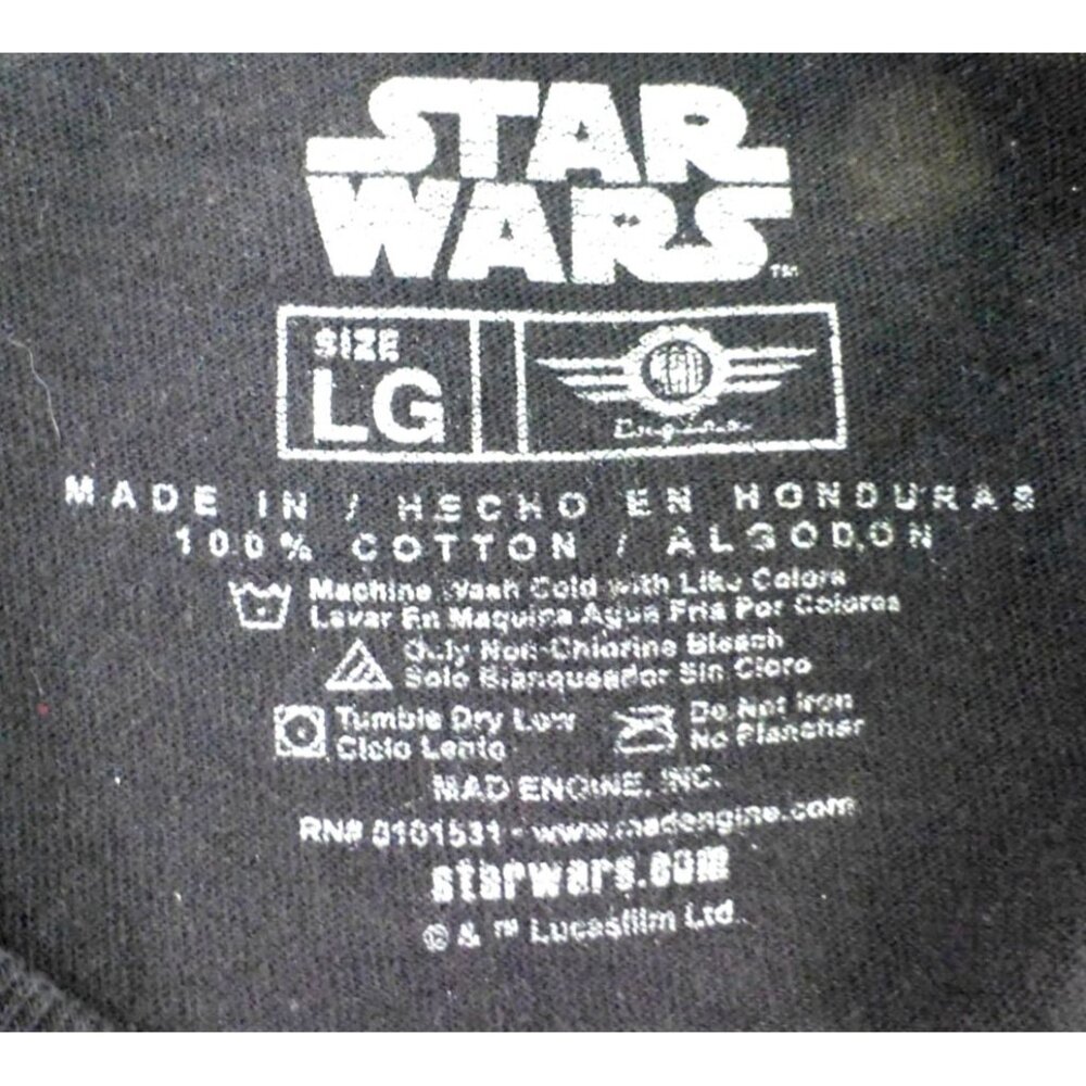 Star Wars Mens Darth Vader Expressions T-Shirt LG Black Cotton - Picture 3 of 5
